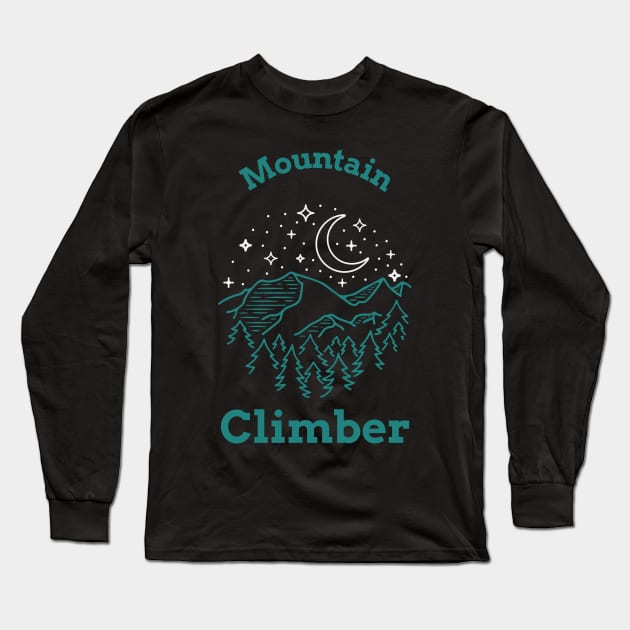 Mountain Climber Long Sleeve T-Shirt by LbDesign